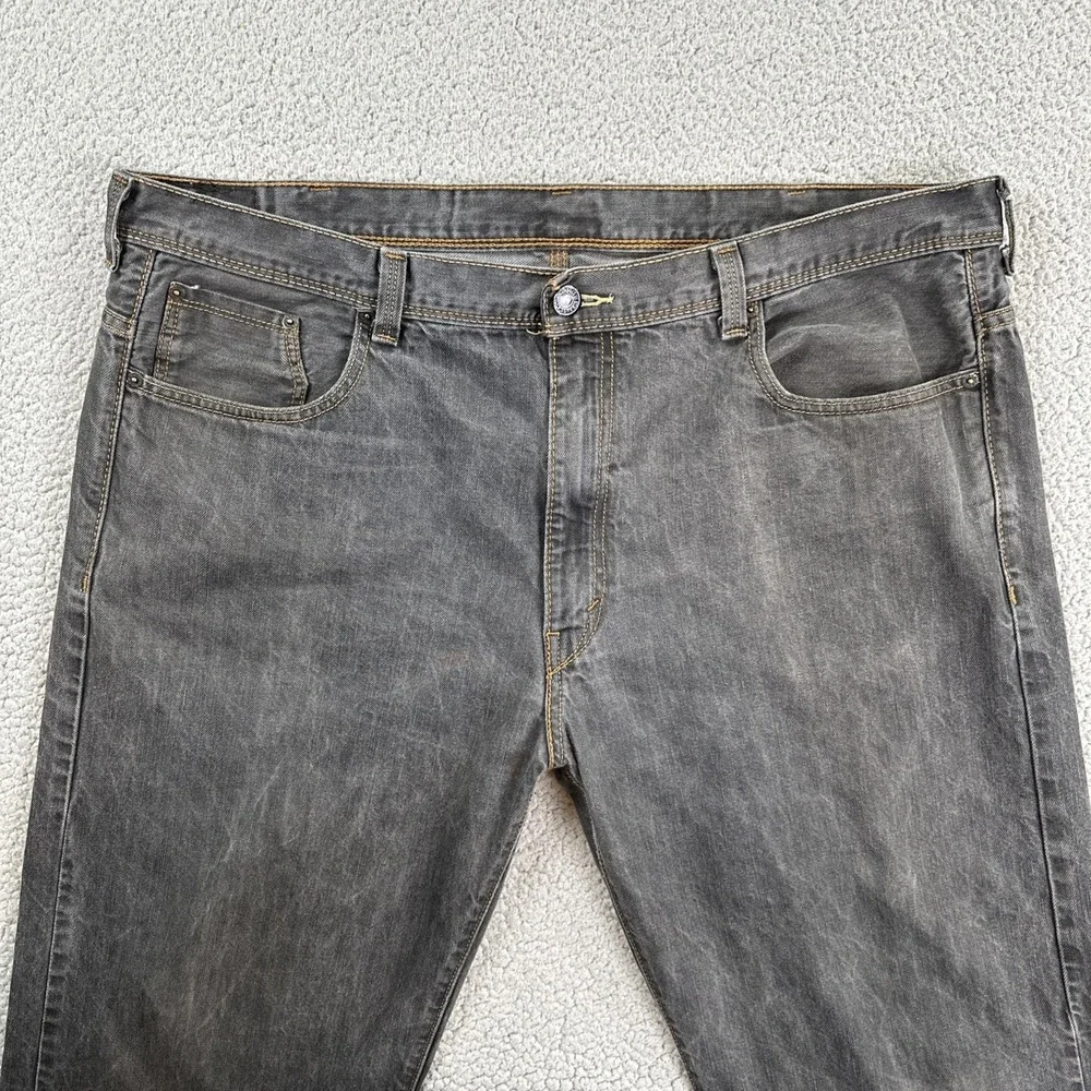 Levi's 569 Loose Fit Straight Leg Jeans Men 42x32 Grey Flap Pocket Work Preppy
